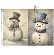 Snowman Gentlemen (#590) Rice Paper - Carte Italiano