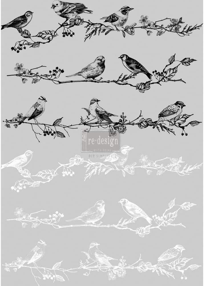 Birds & Berries Decor Transfer - ReDesign