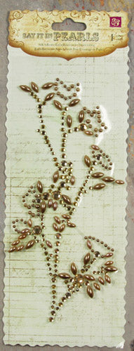 Say It In Crystals/Pearls Branch Brown - Prima Marketing
