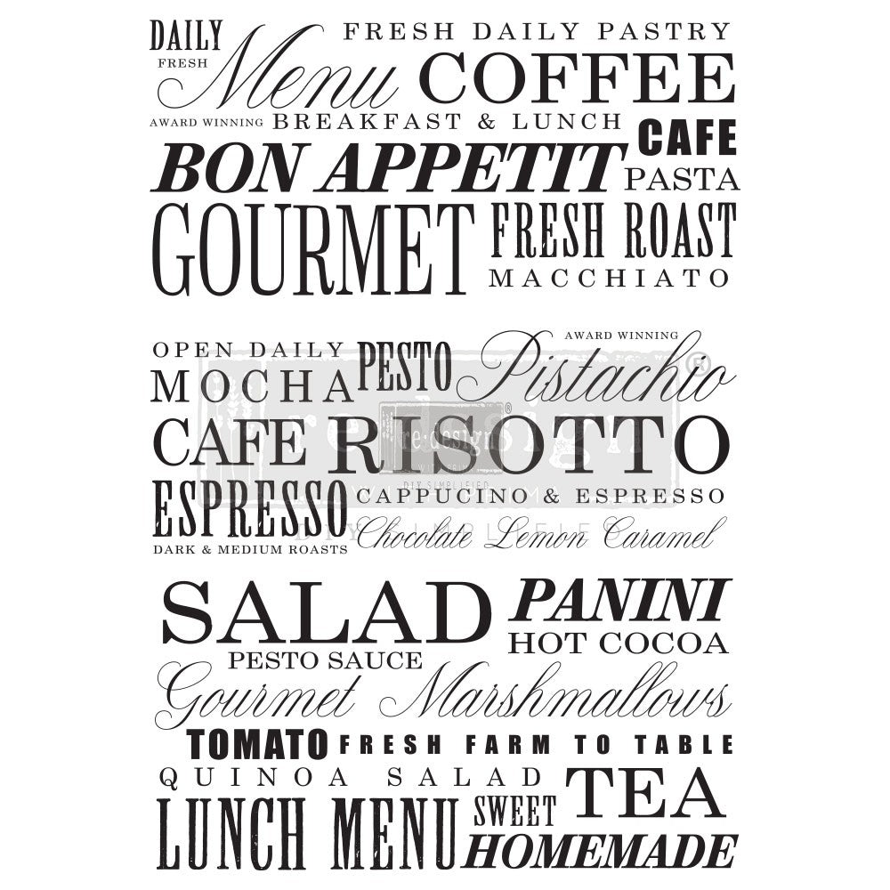 Delicious Menu Decor Transfer -  ReDesign with Prima