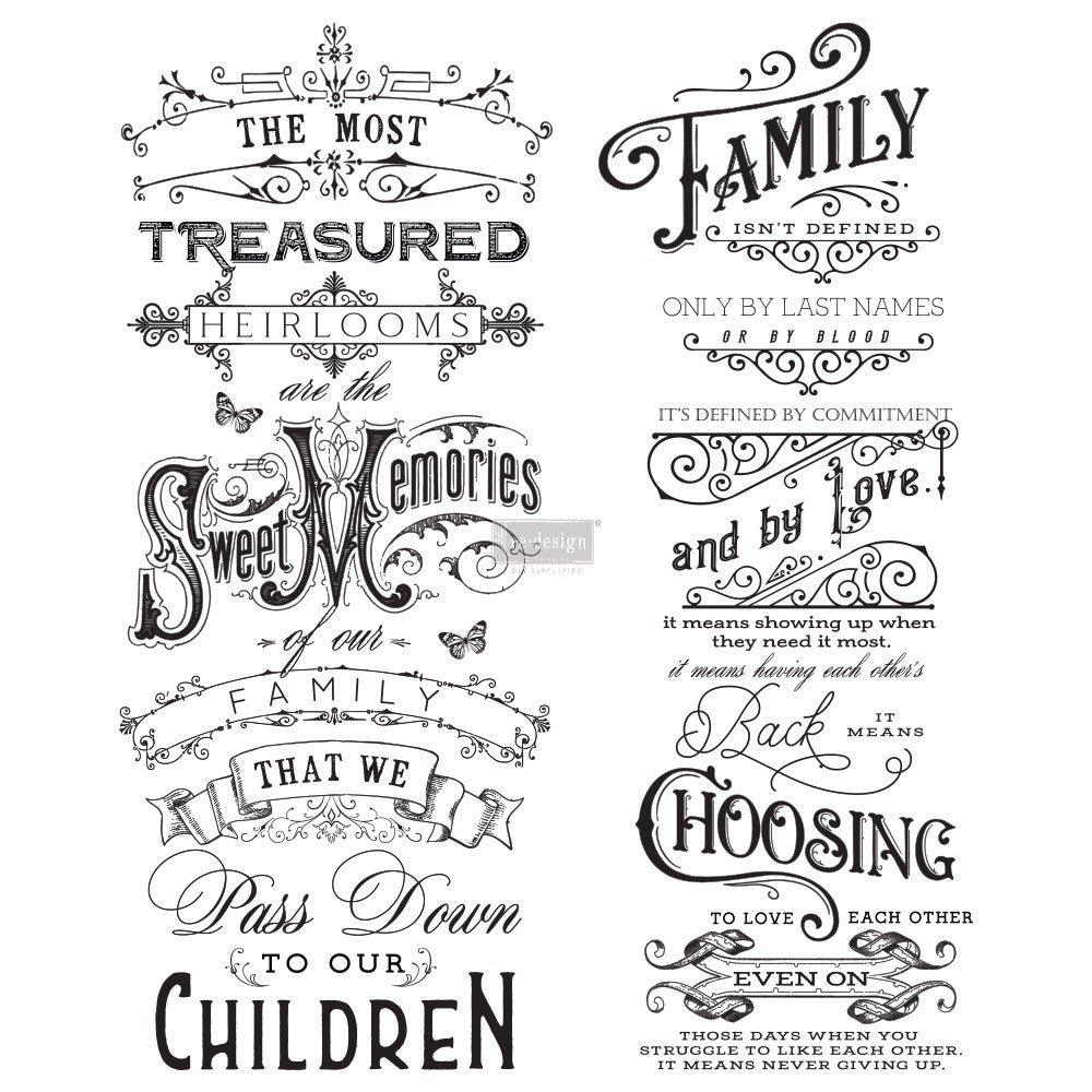 Family Heirlooms Decor Transfer - ReDesign with Prima