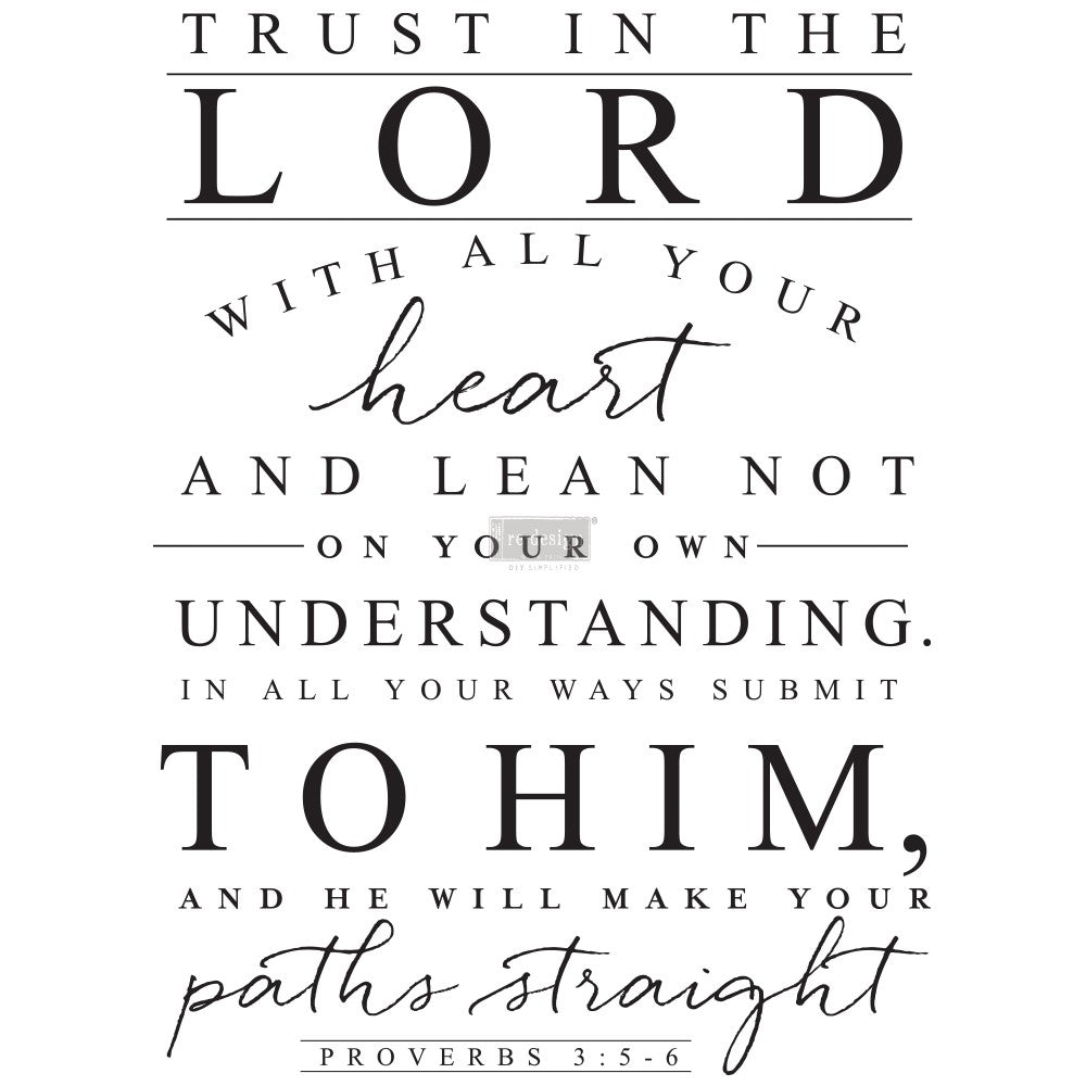Trust in the Lord Decor Transfer - ReDesign with Prima