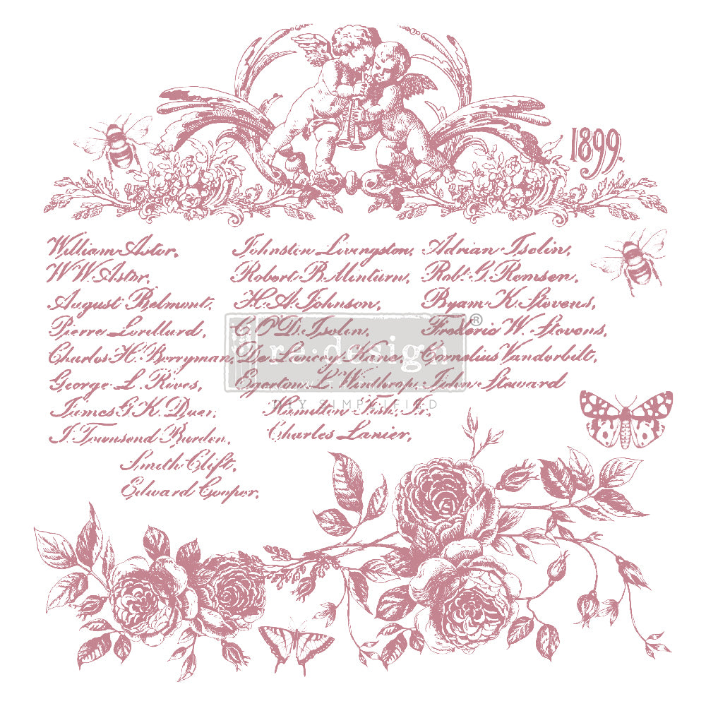 Floral Script Stamp - ReDesign Decor Stamp