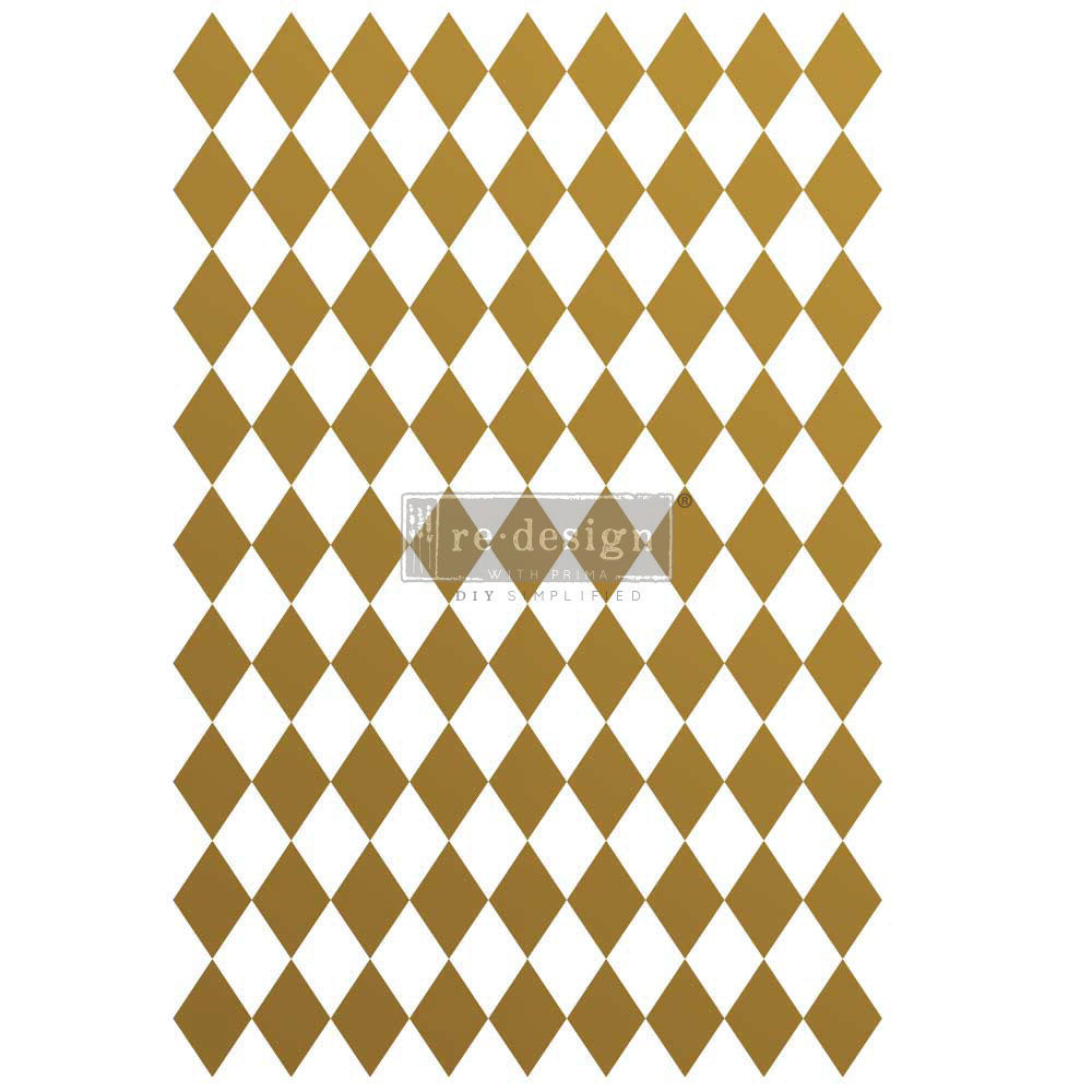 Gold Harlequin Decor Transfer - ReDesign with Prima