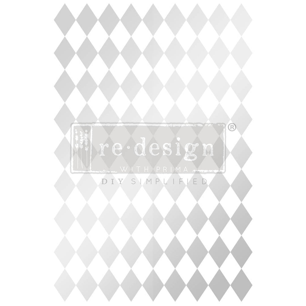 Silver Harlequin Decor Transfer - ReDesign with Prima