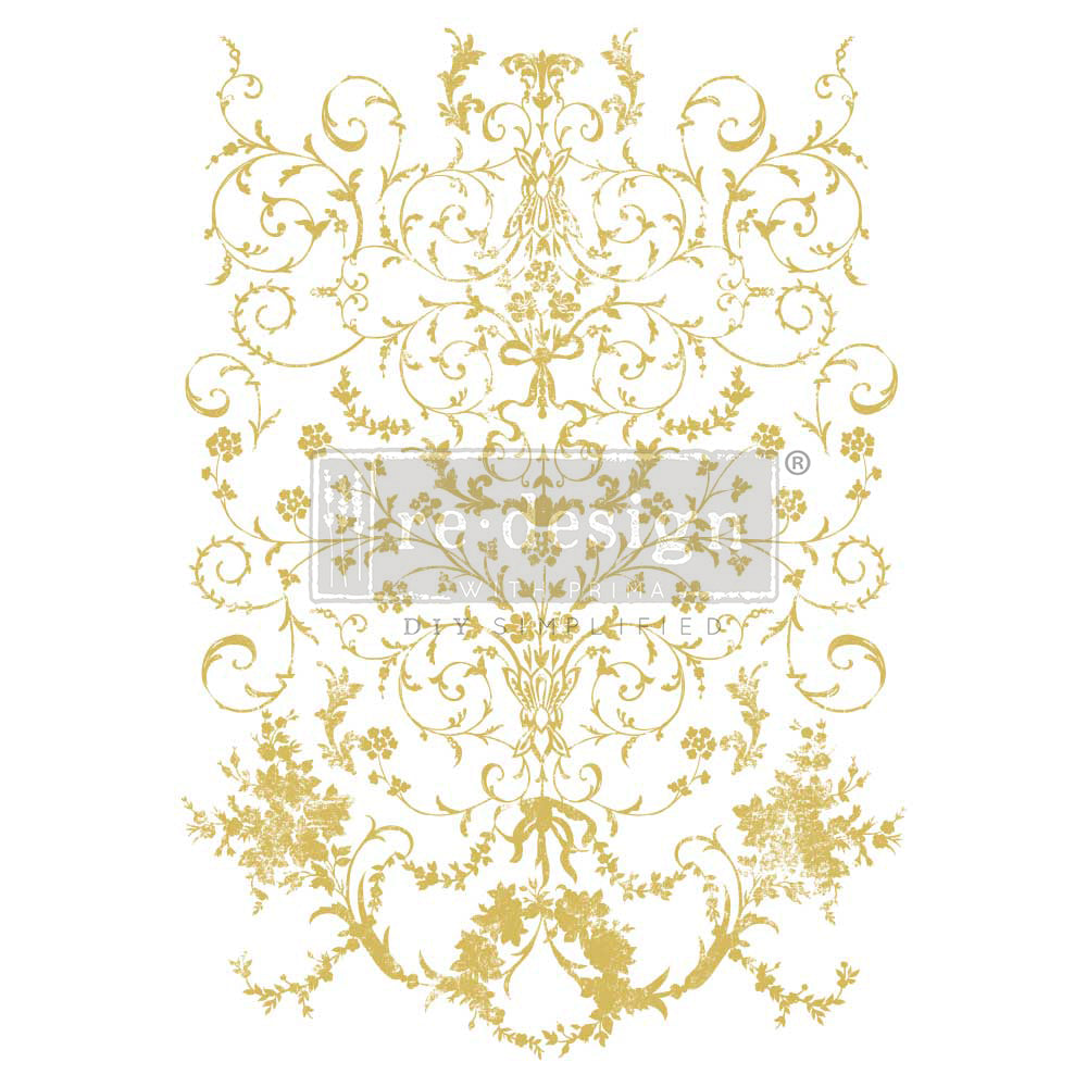 Manor Swirls, Gold Foil by Kacha - ReDesign Decor Transfer