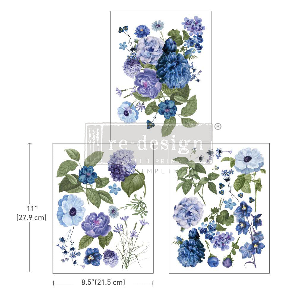SF-Blue Gardens, 8.5"x11" - ReDesign Middy Decor Transfer