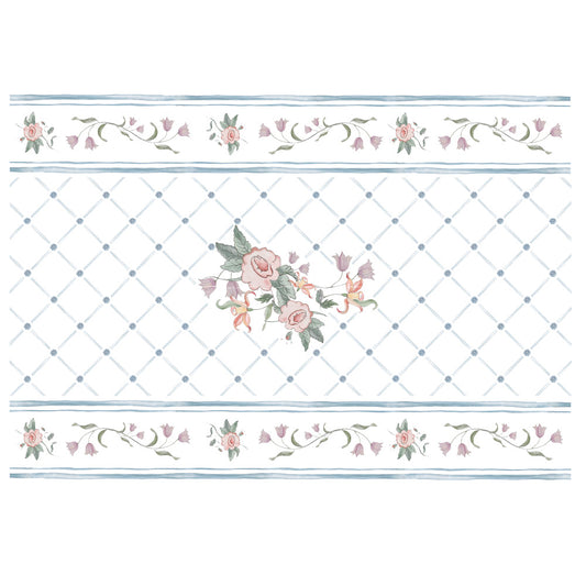 Redesign With Prima Decor Transfers® Annie Sloan® - Swedish Posy - total sheet size 24"x35", cut into 3 sheets / rub-ons  Transfer 655350667764