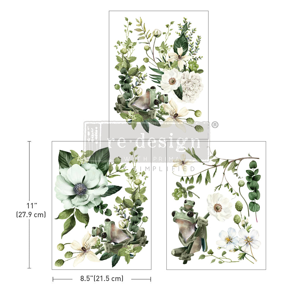 Froggy Meadow Greens, 8.5"x11" - ReDesign Middy Decor Transfer