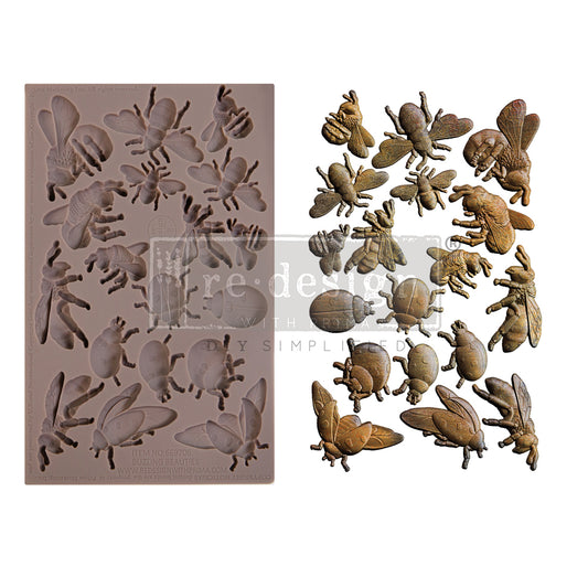 Prima Marketing Redesign 2024 Q2 Decor Moulds® - Buzzing Beauties - 1 pc, 5"x8"x8mm / silicone 655350669706