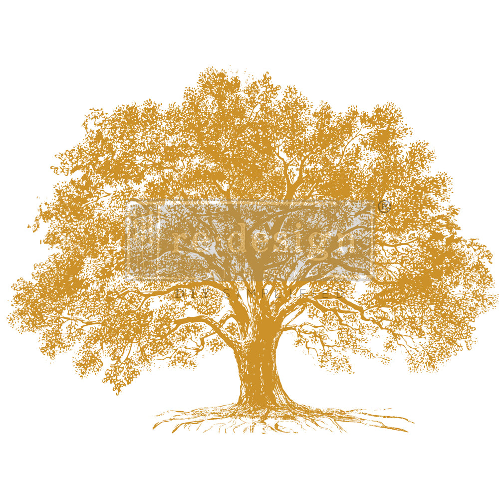 Prima Marketing Redesign 2024 Q2 Kacha Decor Transfers® Gold Foil - Growth - total sheet size 18"x24", cut into 2 sheets / rub-ons 655350669768