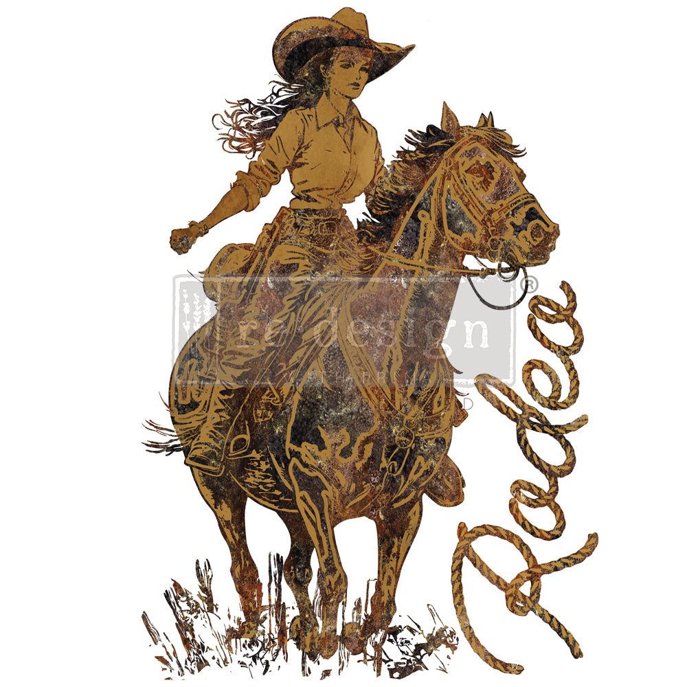 Prima Marketing Redesign 2024 Q2 Decor Transfers® - Galloping Grace - total sheet size 24"x35", cut into 2 sheets / rub-ons 655350669836