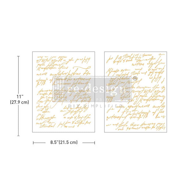 Shimmering Script Middy Transfer (Foil) by Kacha - ReDesign with Prima