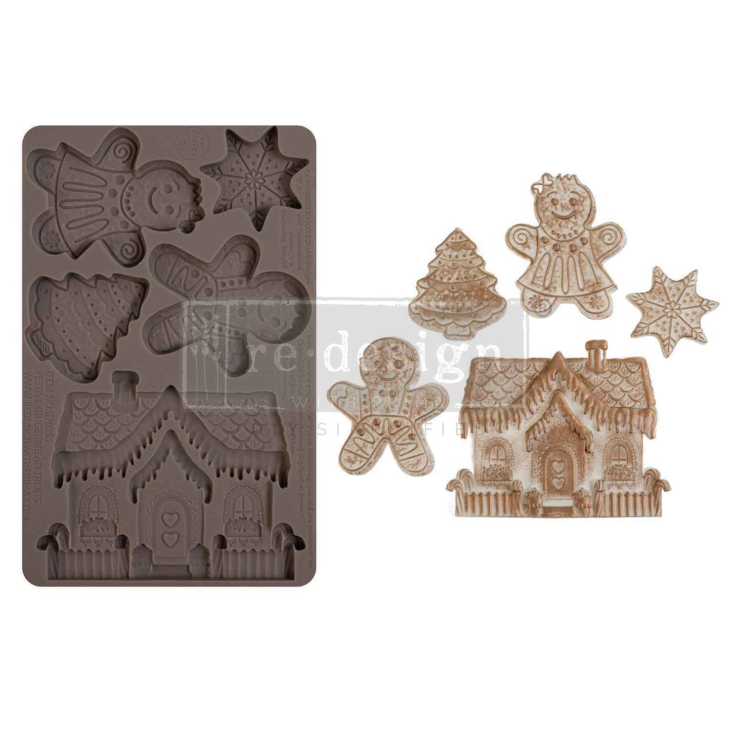 Festive Gingerbread Treats Decor Mould - ReDesign with Prima