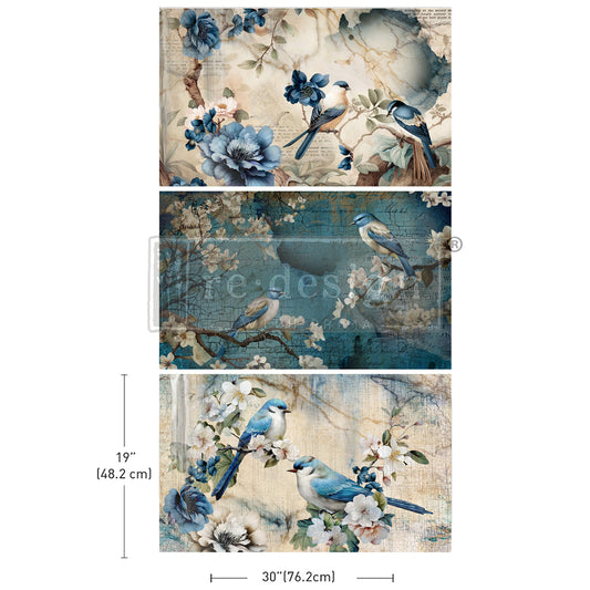 Sapphire Wings - Decoupage Decor Tissue Paper Pack - ReDesign with Prima