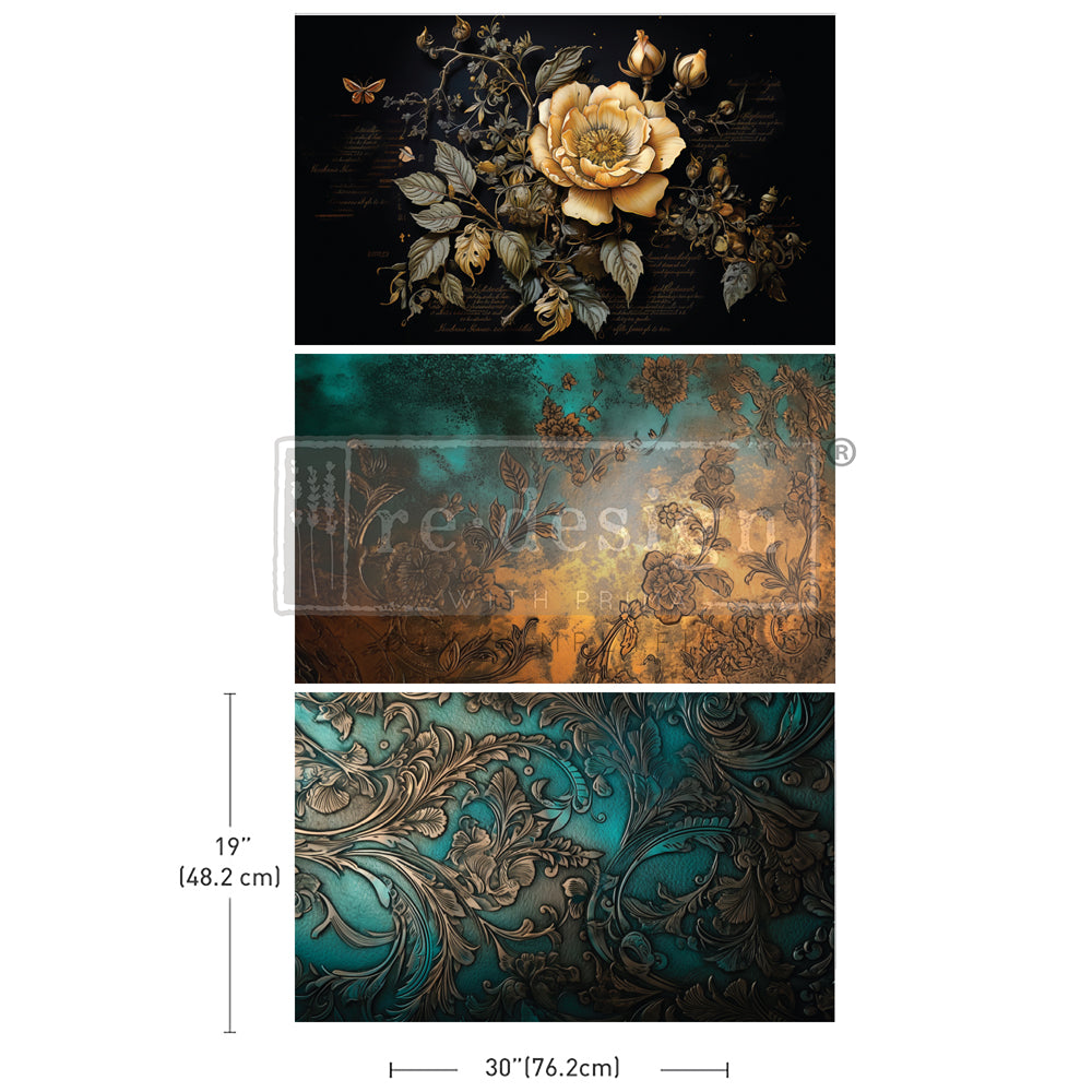 Prima Marketing Redesign 2024 Q2 Decoupage Decor Tissue Paper Pack - Petals Adorned - 3 sheets, 19.5"x30" each / paper 655350671013