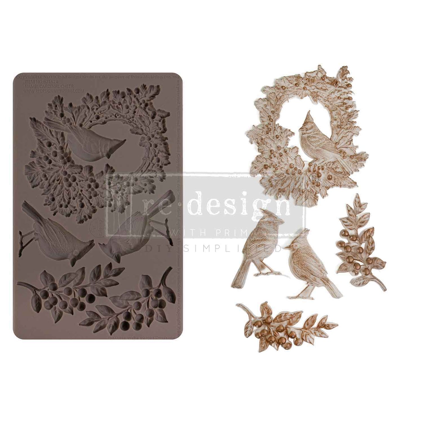 Cardinal Cheer Decor Mould - ReDesign with Prima