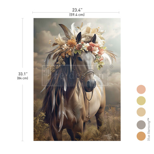 Noble Steed A1 Decoupage Fiber Paper - ReDesign with Prima