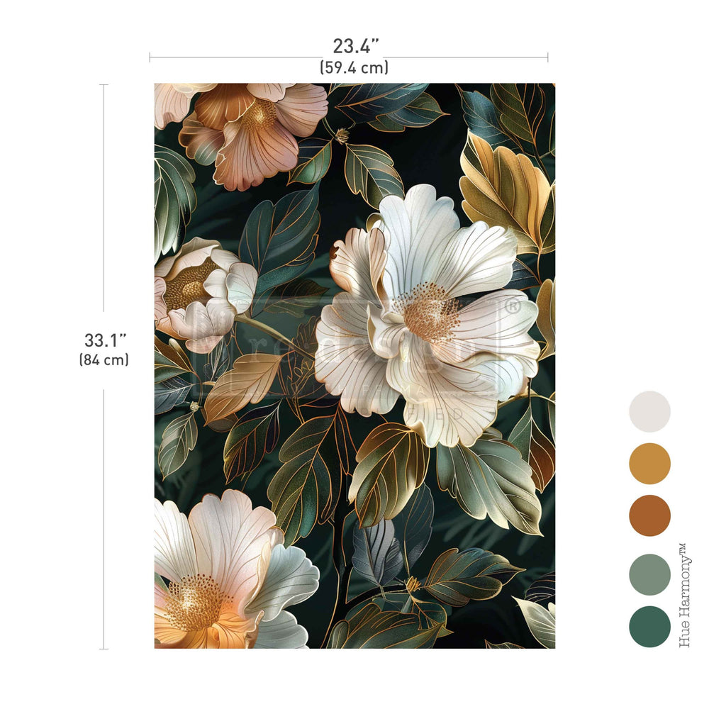 Opulent Petal A1 Decoupage Fiber Paper - ReDesign with Prima