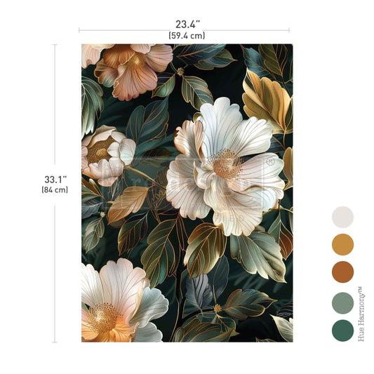 Opulent Petal A1 Decoupage Fiber Paper - ReDesign with Prima