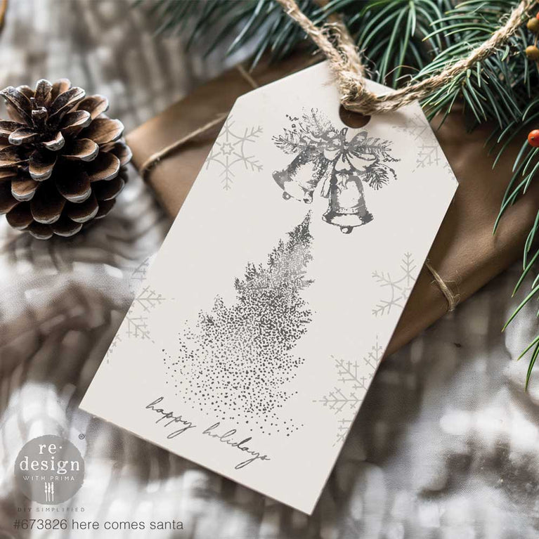 Here Comes Santa Decor Clear Stamp - ReDesign with Prima