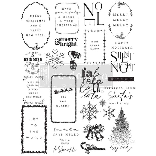 Here Comes Santa Decor Clear Stamp - ReDesign with Prima