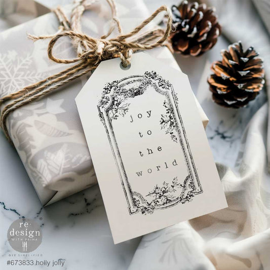 Holly Jolly Decor Clear Stamp - ReDesign with Prima