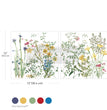 Eclat Floral Maxi Transfer, 12" x 12" - ReDesign with Prima
