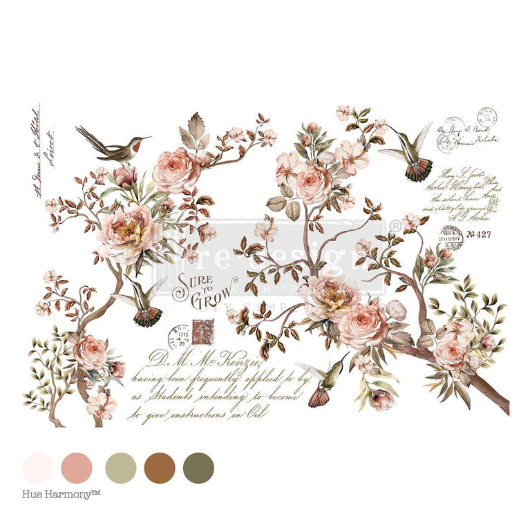 Blossom Tweet Decor Transfer - ReDesign with Prima