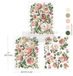 Blush Blossoms Middy Decor Transfer - ReDesign with Prima