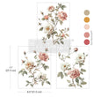 Creamy Blush Blooms Middy Decor Transfer - ReDesign with Prima