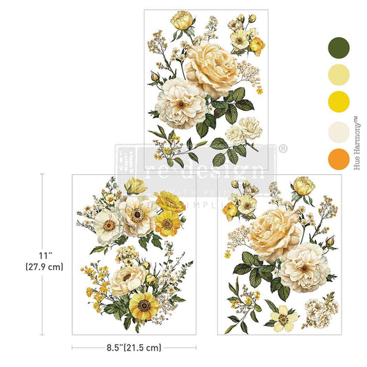 Yellow Bliss Middy Decor Transfer - ReDesign with Prima