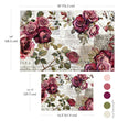 Crimson Elegance Double Delight Decoupage Fiber Paper Set - ReDesign with Prima