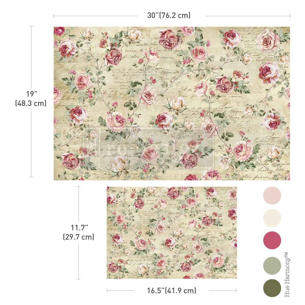 Timeless Charm Double Delight Decoupage Fiber Paper Set - ReDesign with Prima