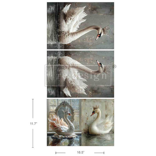 Swan Serenity A3 Decoupage Fiber Pack - ReDesign with Prima