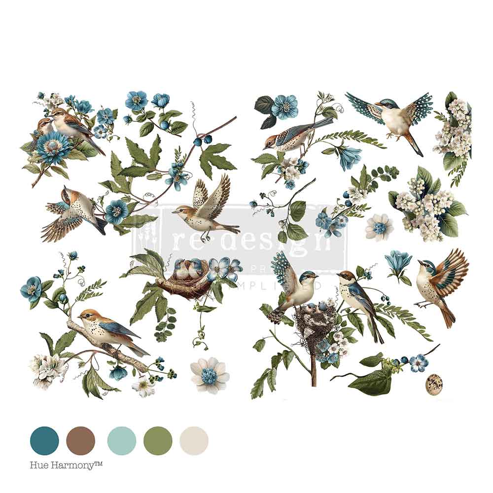 Aviary Elegance Decor Transfer - ReDesign with Prima