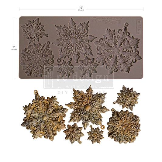 Frosted Snowflake Wonders Decor Mould - ReDesign with Prima