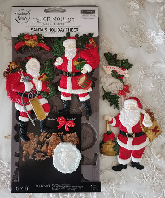 Santa's Holiday Cheer Decor Mould - ReDesign with Prima