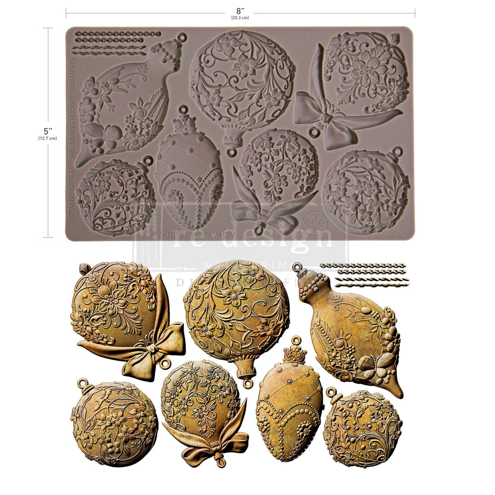 Shimmering Holiday Ornaments Decor Mould - ReDesign with Prima