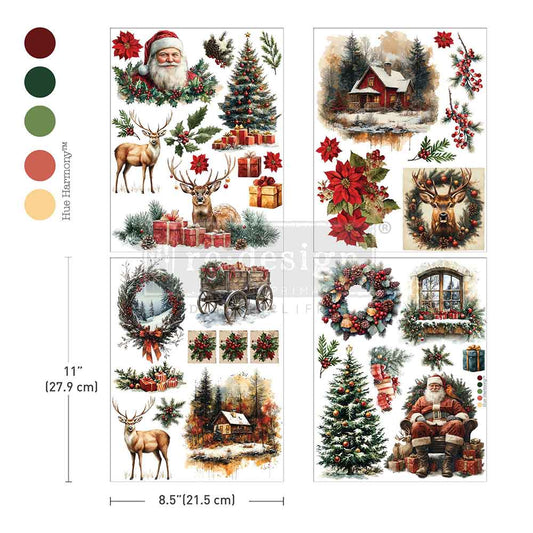 Yuletide Nostalgia Middy Decor Transfer - ReDesign with Prima
