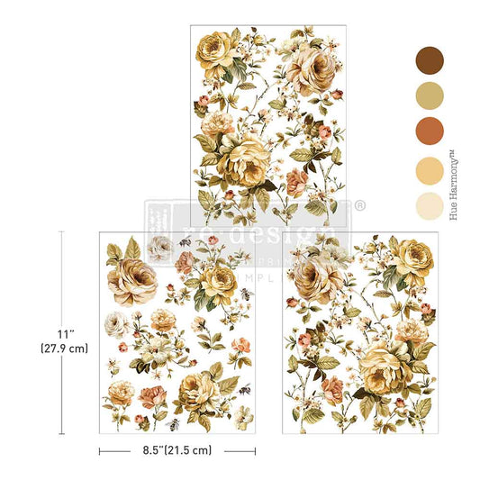 Belle Epoque Blooms Middy Decor Transfer - ReDesign with Prima