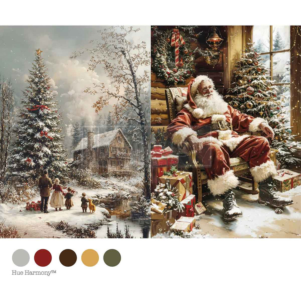 Silent Night Stories A4 Decoupage Fiber Paper - ReDesign with Prima