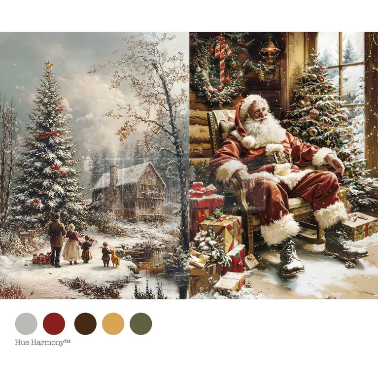 Silent Night Stories A4 Decoupage Fiber Paper - ReDesign with Prima