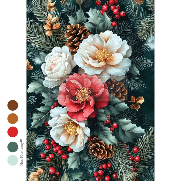 Winter's Grace A4 Decoupage Fiber Paper - ReDesign with Prima