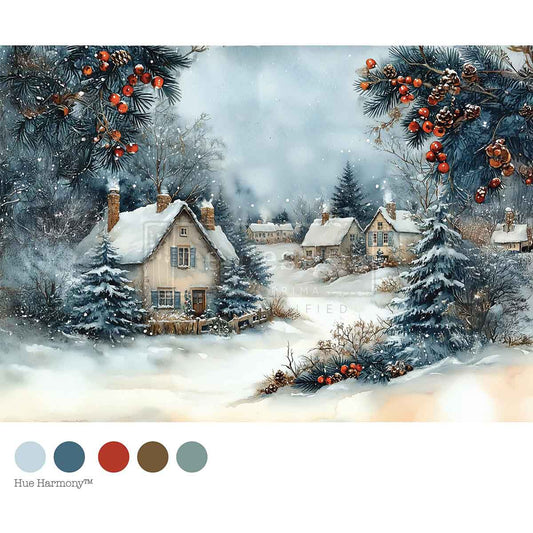 Winter Hearth A4 Decoupage Fiber Paper - ReDesign with Prima