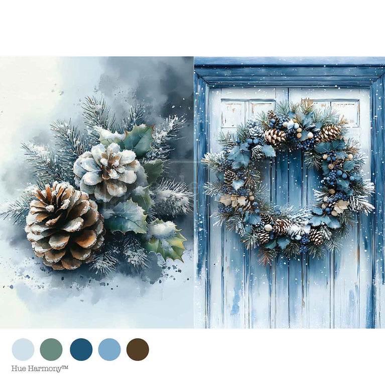 Wreath of Whispers A4 Decoupage Fiber Paper - ReDesign with Prima