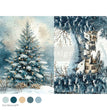 Silent Night Sparkle A4 Decoupage Fiber Paper - ReDesign with Prima