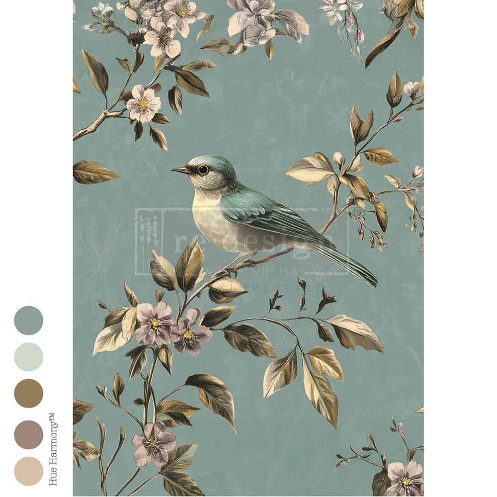 Blue Song A1 Decoupage Fiber Paper - ReDesign with Prima