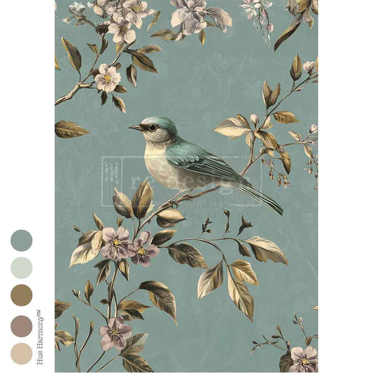 Blue Song A1 Decoupage Fiber Paper - ReDesign with Prima