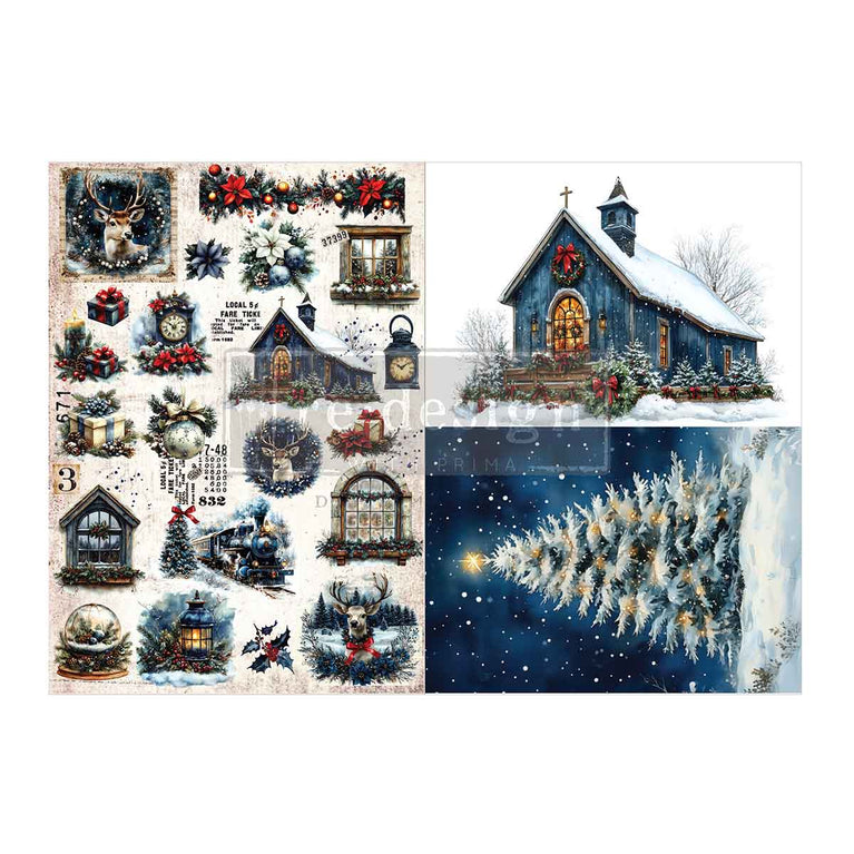 Hearth & Holly A3 Decoupage Fiber Pack - ReDesign with Prima